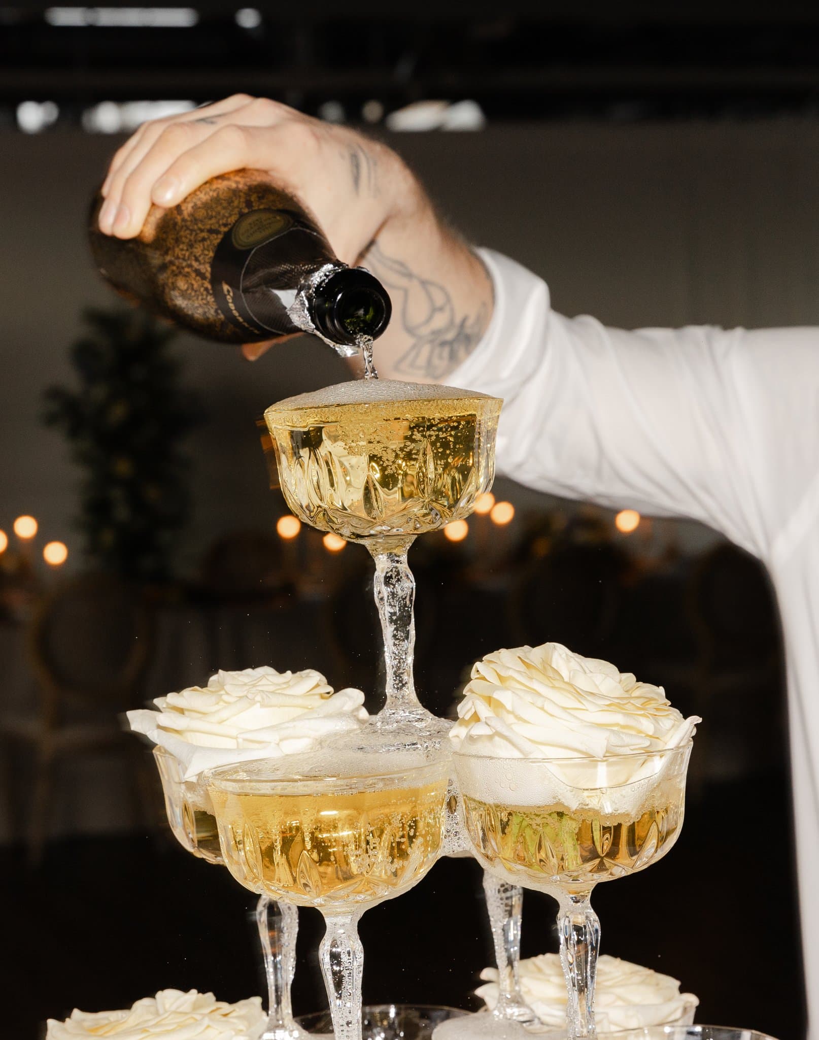 Glassware and beverage service detail