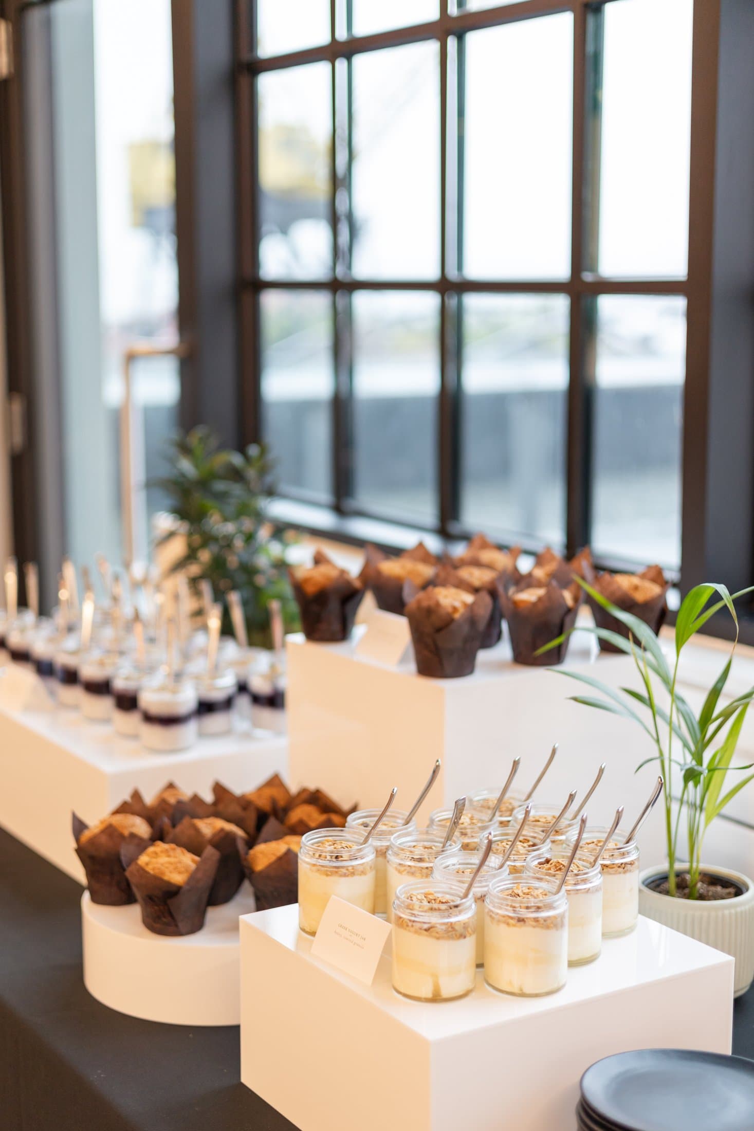 A catered display station at a Vancouver corporate event